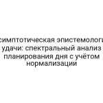 Асимптотическая эпистемология удачи: спектральный анализ планирования дня с учётом нормализации